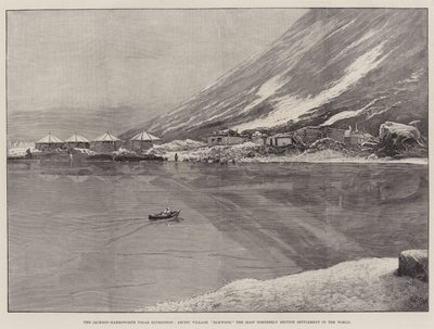 Ekspedycja Polarna Jackson-Harmsworth, Arctic Village, Elmwood, najbardziej wysunięta na północ osada brytyjska na świecie autorstwa Henry Charles Seppings Wright